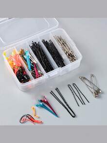 Caja de almacenamiento de gafas con 6 compartimentos (19*10*3.5CM), transparente y a prueba de polvo. Caja de plástico sellada, multifuncional, apilable y portátil. Caja de almacenamiento fija con 5/6 compartimentos. Caja de plástico transparente para joyas, herramientas pequeñas y piezas - Multicolor - Ver 6