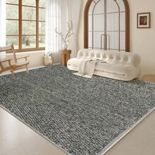 1 PCS Jute-Like  Home Office Rug Non-Slip Stain Resistant Floor Mat For Study Room Bedroom & Living Room Decor Multiple Color And Size Options - màu nâu - Xem 3