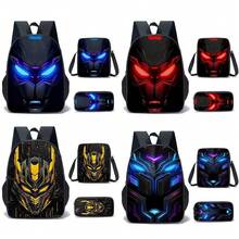 Ba lô phong cách Cyberpunk thường ngày dành cho học sinh, ba lô đi học bằng polyester bền chắc với ngăn đựng laptop, dây đeo vai có đệm điều chỉnh được và khóa kéo chắc chắn, phù hợp cho công việc, du lịch, chơi game - Ba lô thời trang unisex, món quà lý tưởng (Bền và nhẹ) - Nhiều màu - Xem 1