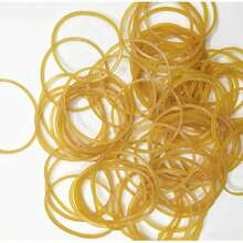 100 piezas de bandas elásticas de color amarillo transparente, bandas elásticas de unión, anillos de goma amarillos, utilizados para diversos fines como el amarre de artículos de primera necesidad, la decoración de fiestas, el peinado, etc. Adecuado para todas las estaciones. - Amarillo - Ver 6