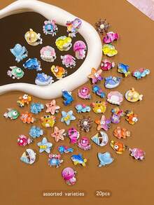 20pcs Random Ocean-Themed Hair Clips, Suitable For Everyday Use - Multicolor - View 8