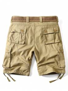 AKARMY Men's Cargo Pants,  Camo Shorts Pants Casual Shorts 650g Pants / 1 Pcs Pants / 100% Cotton Design For Working Outdoors And Hiking Camo Summer Regular Fit Daily(No Belt) - 卡其色 - 查看 2