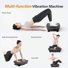 MERACH Vibration Plate Exercise Machine, Curved Vibration Plate For Lymphatic Drainage Weight Loss, Vibrating Plate With Real-Time Calorie Tracking On LED Display, Workout Equipment For Home Women Men - US B Type Plug(110-127V) - View 6