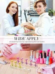 Nail Stand For Press On Nails Display, Magnetic Fake Nails Holder For Painting Nails Practices, Beginner Acrylic Nail Art Kit Accessories, Nail Salon Equipment And Decor,Nail Supplies,Nail Tools,Nail Art Tools,Back To School,Nails,Nail Tools For Press On Nails - màu đen - Xem 9