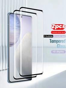 2pcs 3D Curved High-Definition Tempered Glass Screen Protector, 9H Hardness Anti-Scratch, Compatible With Galaxy S23 S22 S25 S24 Ultra, Redmi Note 15 14 13 Pro+ 4G 5G, Honor, Realme, OPPO, VIVO, OnePlus And Other Models - Clear - View 95