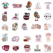 50PCS Funny Coffee Cartoon Graffiti Stickers DIY Luggage, Water Cup, Notebook, Helmet, Creative Decoration Graffiti Stickers - Multicolor - View 4