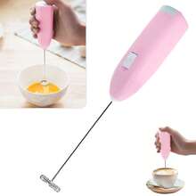Electric Handheld Milk Frother, Egg Beater, Milk Frothing Wand For Coffee, Battery Operated (Batteries Not Included) Beverage Mixer Matcha Whisk, Suitable For Milkshake Hot Chocolate Cappuccino Latte Frothing - Multicolor - View 7