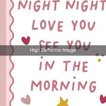 1pc Framed/Unframed Night Night Love You Nursery Canvas Poster Cute Pink Stripes Typography Quote Wall Art Print Minimalist Girl Room Decor Painting For Playroom,Living Room,Bedroom,Modern Home Decoration - Poster - View 7