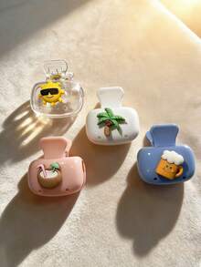 Bộ 4/1 Hộp đựng bàn chải đánh răng Beach Series - Bộ đựng bàn chải đánh răng du lịch tẩm Dopamine - Hộp bảo vệ bàn chải đánh răng chống bụi, thích hợp cho gia đình/du lịch, vỏ bọc bàn chải đánh răng, hộp đựng bàn chải đánh răng - Nhiều màu - Xem 4