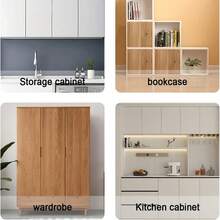 2/4/6 piezas Bisagras de gabinete de cierre suave y silencioso, bisagras de cobertura completa con tornillos para puertas de gabinete de cocina, baño y dormitorio - Bisagras para gabinete - 4 piezas - Ver 4