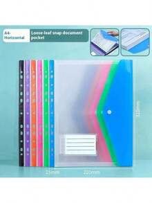 Bộ 6 bìa hồ sơ khổ A4 dung lượng lớn, có gáy 11 vòng, chất liệu PP hiện đại, nút bấm mở rộng, ngăn đựng nhãn, phù hợp cho học sinh, giáo viên, nhân viên văn phòng, nội trợ, trường học, gia đình, văn phòng, công tác, du lịch, quản lý điểm danh. - Bộ - Xem 13