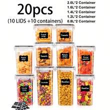 Canning Container Kit - 20 Pieces (10 Lids + 10 Containers) - View 1
