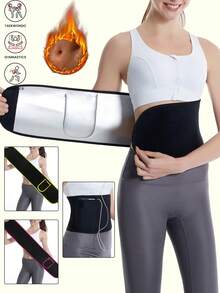 1pc, 2026 Spring/Summer Suitable Fitness Bundle Belt, Sweating And Heating Waist Belt, Yoga Exercise, Fat Burning And Shaping, Silver Ion Waist Belt, Protective Belt, Silver Ion Waist Belt, Sweating Fitness Belt - Multicolor - View 2