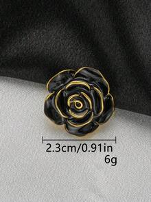 3pcs/Pack Multi-Size Luxury Rose Metal Buttons, Handmade Decorative Buttons For Sweater, Coat, Jacket, Shirt, Suit, Scarf, Jewelry DIY Accessories - A - View 12