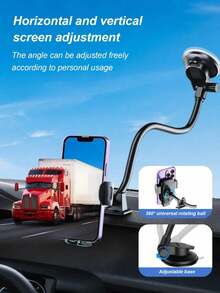 1个通用型卡车/厢式货车手机支架，14英寸柔性软管臂，强力吸盘，360°旋转，单手操作，加固注塑，稳定性强 - 手機支架 - 查看 6