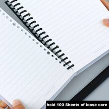 A5,160pages,PP Transparent Loose-Leaf Notebook,Floral Ring-Bound Notebook,Textured Cover,Lily And Gardenia,Loose-Leaf Binding Diary,Travel Journal,Learning,Business,Home,Back To School,Perfect Gift - Multicolor - View 6