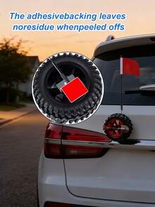 汽车后部装饰——迷你越野轮胎和铲子3D摆件，SUV、卡车、摩托车专用粘性后挡板装饰，创意汽车造型装饰，时尚汽车配件 - 車尾擺飾 - 查看 4