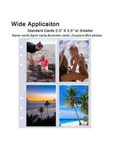 25pcs 4-Pocket Photo Card Refill Pages, With 25 4-Slot Card Pages, 6-Ring A5 Binder Album For Card Collection, With 100 Card Slots, (PU Leather Binder Cover With Magnetic Clasp), For Trading Card Organization - Multicolor - View 4