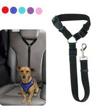 Adjustable Pet Car Safety Seat Belt, Heavy Duty Elastic Dog Car Seatbelt Harness Suitable For Headrest Restraint - Multicolor - View 2