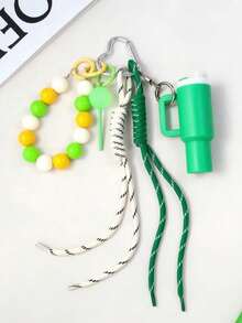 1pc Mini Water Bottle Keychain Pendant, Decorative Bag Accessory, Suitable For Girl Handbag And Backpack - Multicolor - View 2