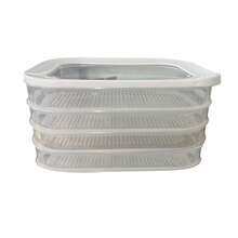 1/2/3/4 Layers Transparent Food Storage Containers Set, PP Material Refrigerator Organizer Boxes, Stackable Kitchen Airtight Meal Prep Containers For Steak, Cooked Meat, Cheese, Cereal Etc., With Lids Space Saving - Multicolor - View 17