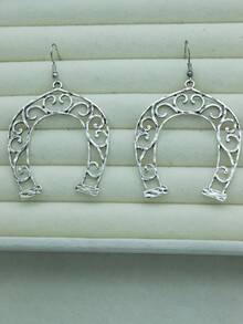 1 Pair Minimalist Western Cowboy Boot & Hat Element Pendant Earrings - Earring - View 12