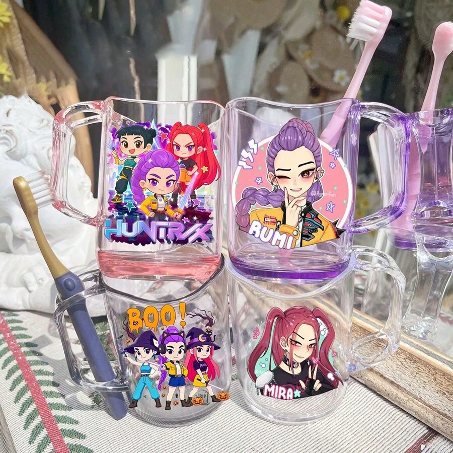 Mattel 1pc Monster Hunt Cartoon Toothbrush Household Wash Plastic Nezha Mouthwash Cup Toothbrush Cup Witch Hunt Fashion Household Toothbrush Cup Mouthwash Cup - Multicolor - View 1