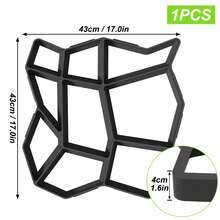 1/2 Pc Paver Mold DIY Garden Slab Mold Concrete Mold Slab Molds For Concrete, Irregular Shape - 1 Pcs - View 2