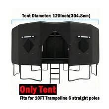 圆形蹦床帐篷，黑色，6英尺/8英尺/10英尺蹦床帐篷（适用于6根直杆） - 藍色 - 查看 3