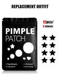 60片/盒可爱星星贴纸 - 面部贴纸，不含酒精，无香料，温和亲肤，易于粘贴，防水，适合派对装饰、面部装饰，带化妆镜，可用于化妆、房间装饰、梳妆台、旅行、卧室、化妆配件等，颜色：粉色、黑色、黄色、白色、绿色、多色、肤色。另有40片/盒可选。 - 彩色 - 查看 25