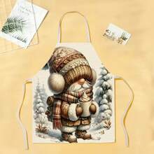 1pc Dwarf Pattern Apron, Creative Funny Fashionable Printed Home Cleaning Apron, Easy To Clean Kitchen Cooking Apron, Creative Home Apron - Multicolor - View 20
