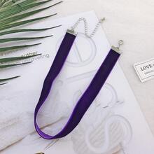 1.6cm 20pcs Purple Velvet Chokers Vintage Necklace For Women With Extension (XL-1002-6) - 1.6公分-20個-紫色 - 查看 4