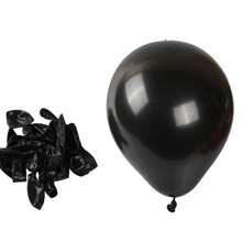30 pièces Ensemble de ballons en latex noirs, convient pour les mariages, les fiançailles, le Nouvel An, Diwali, Pâques, la Saint-Nicolas, l'Oktoberfest et les célébrations du Jour des Morts, décorations de fête polyvalentes sans électricité - Noir - Voir 5