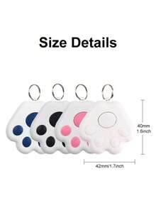 迷你智能GPS追踪器，适用于钥匙、宠物（狗、猫），蓝牙防丢提醒，兼容iOS/安卓系统 - 彩色 - 查看 4