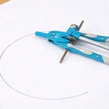 Compás de metal profesional de alta precisión, juego de compás de precisión, con varilla extensible y regla de dibujo profesional. Ideal para estudiantes y usos industriales, kit de dibujo. - D - Ver 3