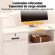 Recepcion Pequena Blanca 100x42x100cm, Compacta Y Versátil - Multicolor - Ver 8