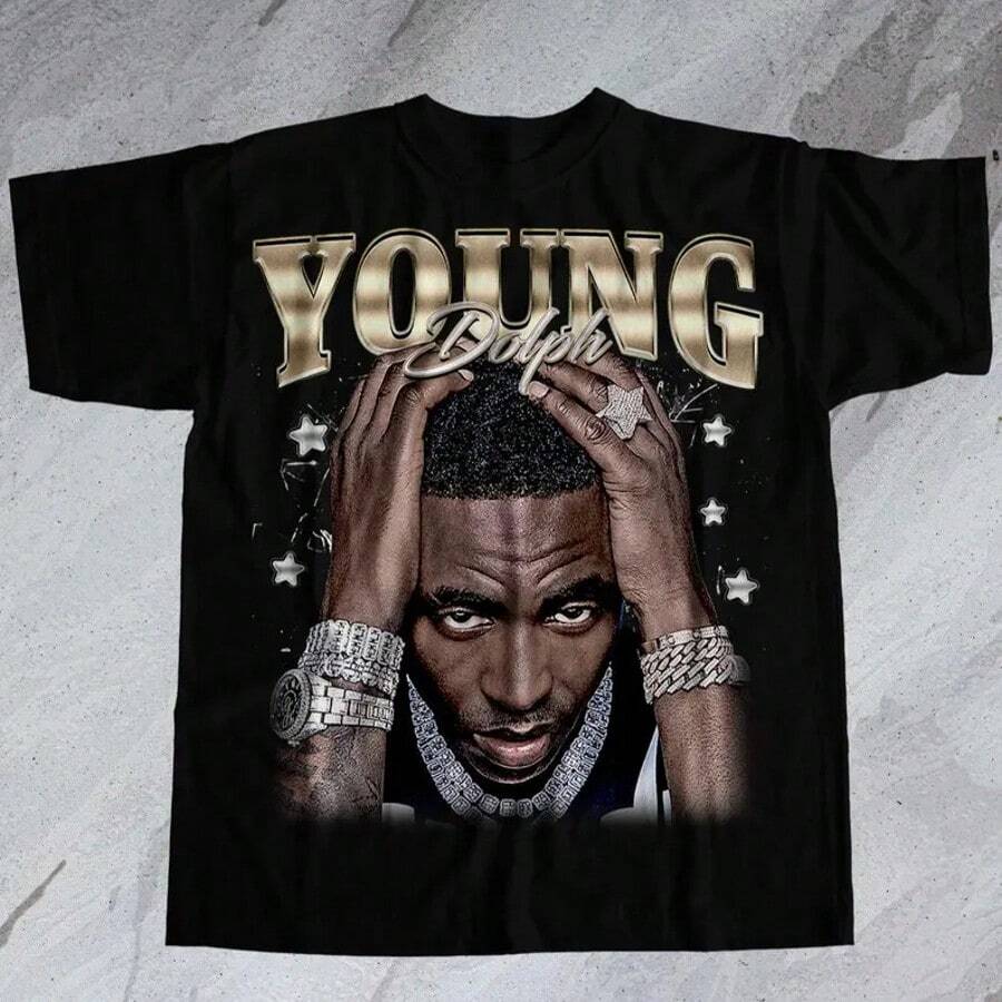 YOUNGa DOLPH Shirt - Black - View 1