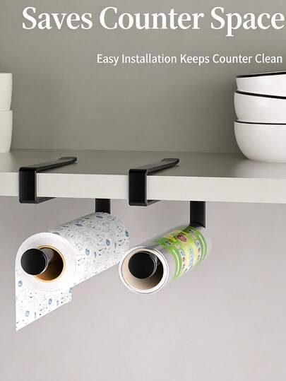 1 Stück Wandmontierter Papierhandtuchhalter, platzsparender Küchen- und Badezimmer-Organizer, Rollenaufbewahrungsregal für Haushaltsartikel, Küchenorganisatoren und Aufbewahrung