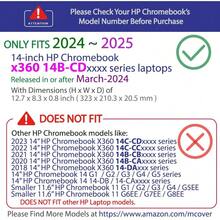 14 Inch Hard Protective Case For 2024-2025 HP Chromebook X360 14B-CD0000 Series Laptop Purple - Purple - View 3