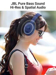 Tune 780NC 无线头戴式主动降噪耳机，Hi-Res JBL Pure Bass 高解析度音效，支持空间音频，76 小时续航，蓝牙 6.0，快速充电，多点连接，可折叠 - 藍色 - 查看 6