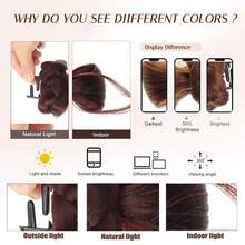 Claw Clip Braided Bun Hair Accessory - Black Brown - View 9