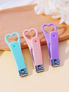 马卡龙色可爱指甲钳，迷你心形设计，多种颜色可选，便携式居家旅行护理，小型派对生日礼物，经济时尚的配件，指甲钳，美甲工具，修脚，专业指甲钳，美甲师必备，批发分销，价格实惠的指甲钳，节日礼物，情人节礼物 - 彩色 - 查看 4
