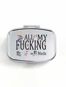 Caixa de Armazenamento Portátil com Dois Compartimentos em Formato de Letra de Pílula Fofa, Caixa de Metal Mini Fofa, Caixa de Jóias e Pílulas Portátil, Presente Criativo Personalizado com Logo de Desenho Animado, Adequado para Viagens, Atividades ao Ar Livre, Bolsas, Bolsos, Usado para Presentes de Casamento, Decoração de Presentes e Recepção, Caixa de Armazenamento de Viagem Decorativa com Design Exclusivo, Bolsa Essencial de Viagem - Multicolorido - Visão 14