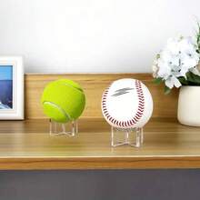 1/2/6pcs Acrylic Ball Display Stand - Cross Design Holder For Soccer, Basketball, Baseball, Football, Rugby - Waterproof And Sturdy PMMA Material - Ideal For Sports Memorabilia Cabinets, Sports Equipment Storage | Clear Acrylic Stands | Robust Structure Suitable For Various Ball Displays, Fit For Home Gym, Office, Collections, Sports Room Decor And Commercial Spaces - Great For Gifts And Displays! - 1PC - View 8