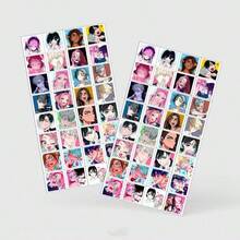 124pcs Anime Series Double-Sided LOMO Cards, 60pcs Cards & 64pcs Stickers, Suitable For Anime Fans Collection, Fan Gift - Multicolor - View 4