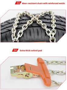Car Tire Snow Chain Cross Rear Wheel Car SUV Universal Off-Road Vehicle Universal Simple Snow Chain - A - View 6