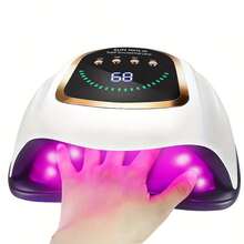 Intelligent Nail Lamp With Red Light Fast Curing Nail Lamp, 4-Speed Timer With Large LED Running Light Display, 42 LED Dual Light Source Automatic Sensing And Detachable Base Professional Nail Tool, Hands And Feet Can Use High Power - White - View 10