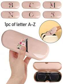 1 pieza Estuche de gafas de color crema, diseño minimalista nuevo, portátil, resistente al agua y al polvo (pequeño, material de plástico) Estuche rígido para gafas - Multicolor - Ver 25