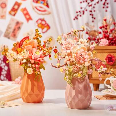 400+ Pcs Eternal Flower Building Blocks, Indoor Decor Mini Bricks, Room Decoration, Anniversary/Holiday Gift For Girlfriend