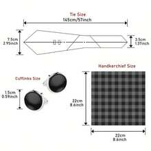 3pcs/Set Men's Tie Set, Multi-Pattern Design, Fashionable And Elegant, Suitable For Dances, Dates, Business Meetings, Weddings, Holidays And Other Occasions - Color Mixing - View 9